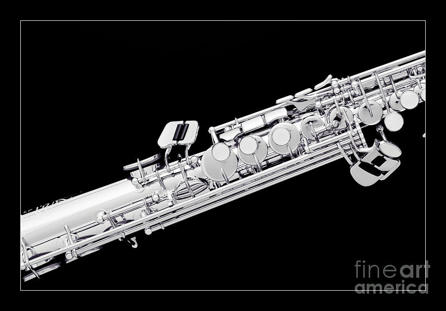 Music Photograph of Soprano Saxophone in Sepia 3341.01 Photograph by M K Miller