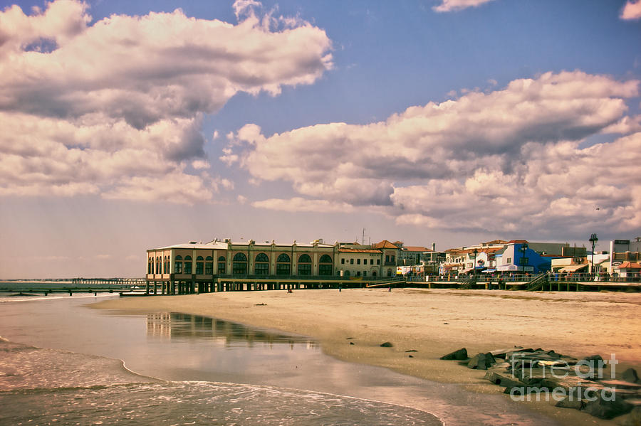 Architecture Photograph - Music Pier from the Beach by Tom Gari Gallery-Three-Photography
