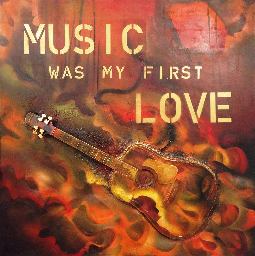 Music Was My First Love Painting by Alexandra Mariani