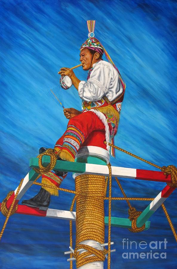 Musica Del Voladores Painting by Pat Haley