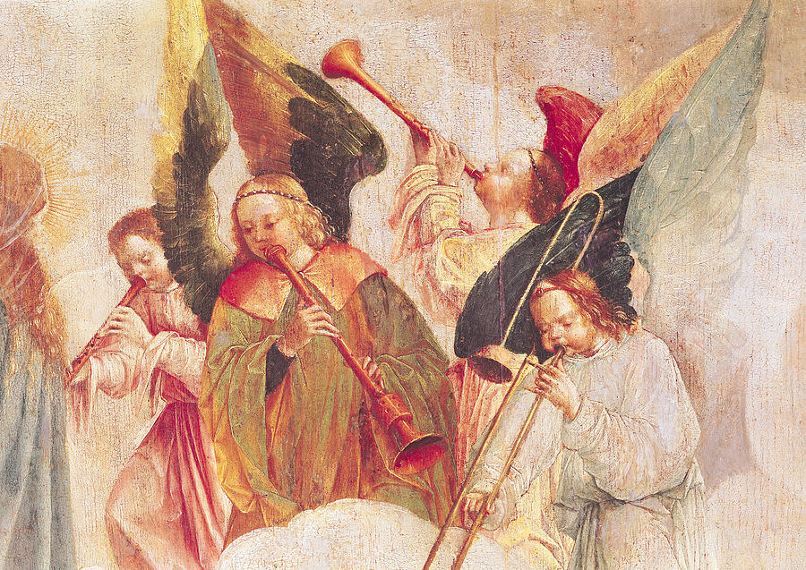 Music Painting - Musical Angels, Detail From The Assumption Of The Virgin by Taborda Vlame Frey Carlos