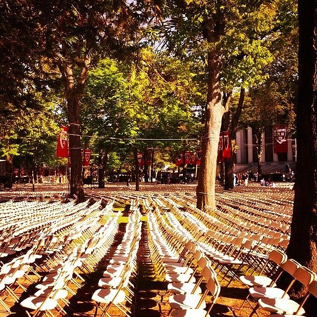 Harvard Photograph - Musical Chairs? 
#harvardyard #harvard by Zee Clark