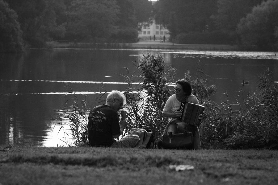 Musicians By The Pond Photograph by Aidan Moran