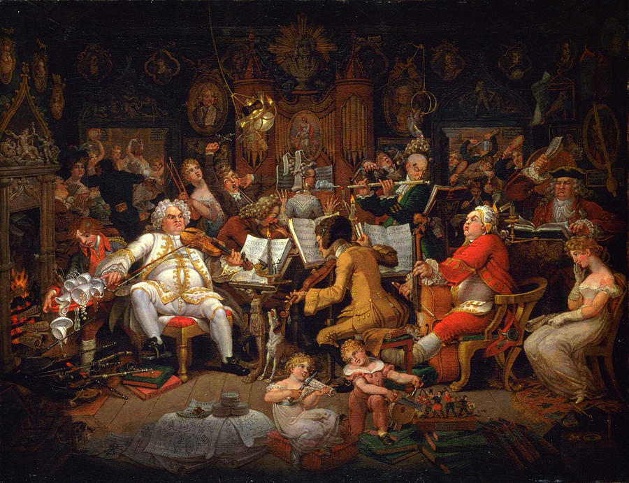 Musicians Of The Old School Painting