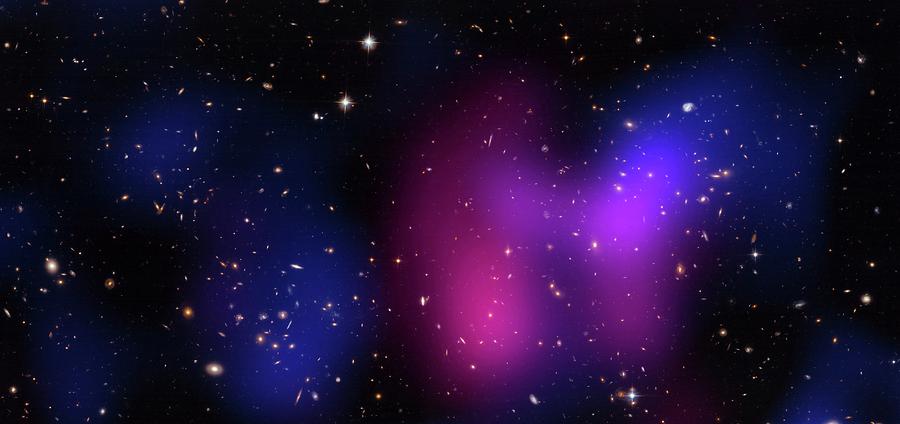 Space Photograph - Musketball Galaxy Cluster by X-ray: Nasa/cxc/caltech/a.newman Et Al/tel Aviv/a.morandi & M.limousin; Optical: Nasa/stsci, Eso/vlt, Sdss