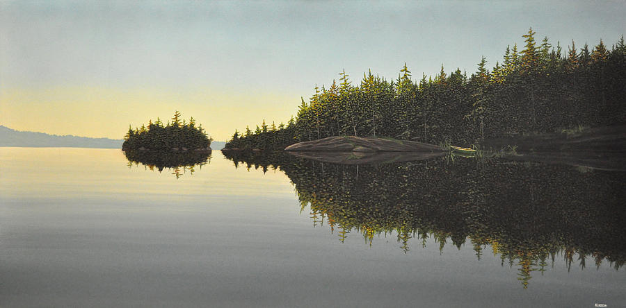 Sunset Painting - Muskoka Solitude by Kenneth M Kirsch