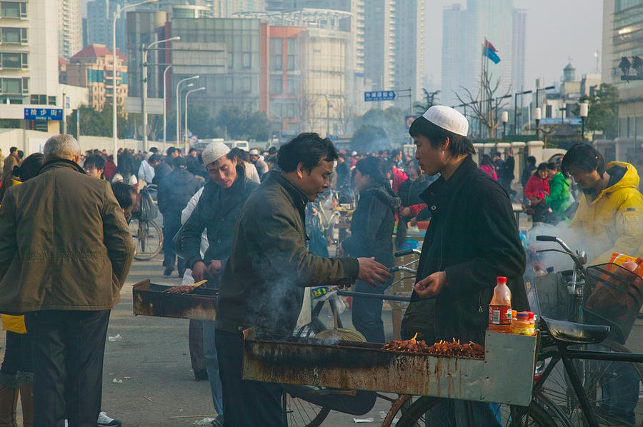 Architecture Photograph - Muslim Chinese Uyghur Minority Food by Panoramic Images