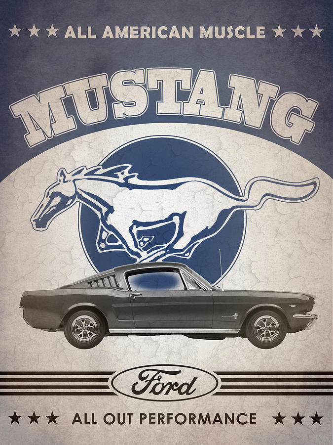 Car Photograph - Mustang All American Muscle by Mark Rogan