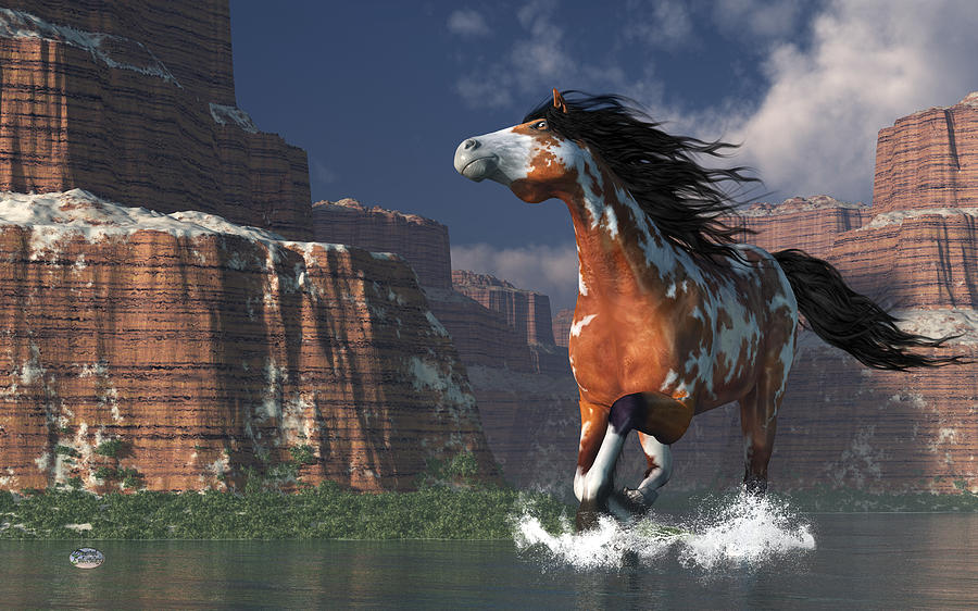 Mustang Canyon Digital Art by Daniel Eskridge