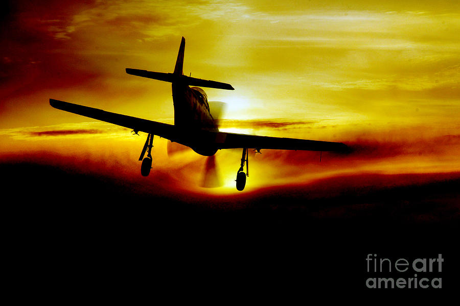 Sunset Digital Art - Mustang Recovery by Airpower Art