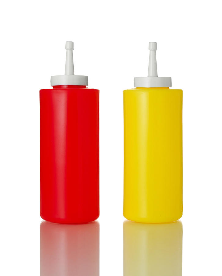 Bottle Photograph - Mustard And Ketchup by Jim Hughes