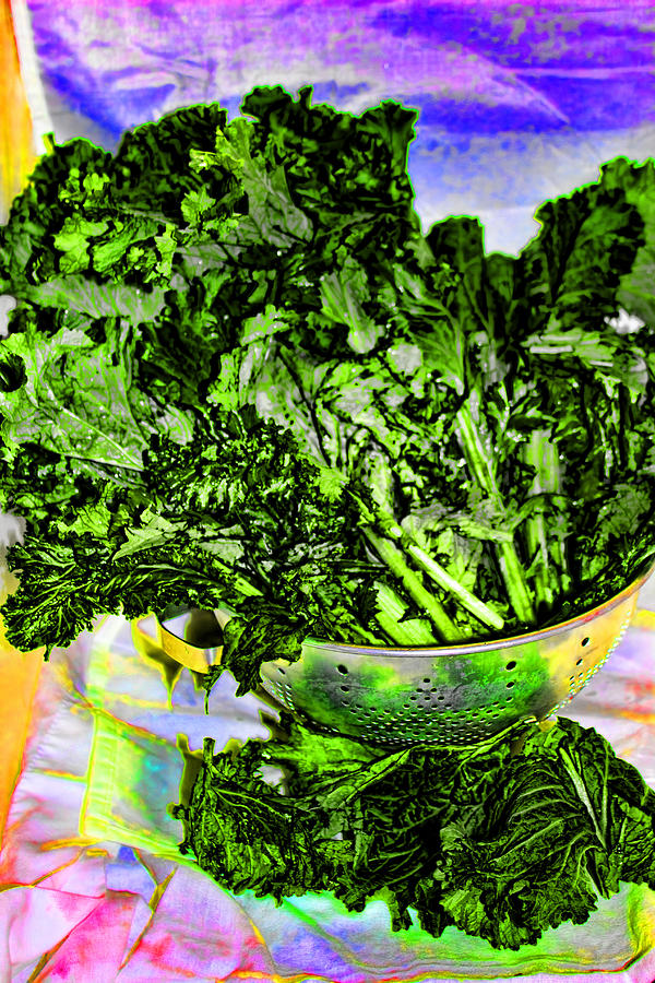 Mustard Greens Digital Art by Cathy Anderson