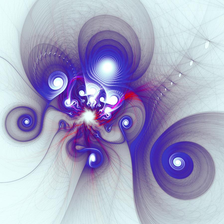 Abstract Digital Art - Mutant Octopus by Anastasiya Malakhova