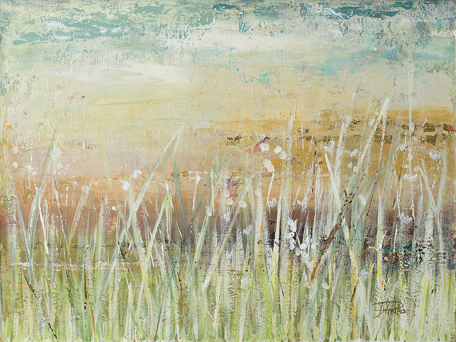 Landscape Painting - Muted Grass by Patricia Pinto