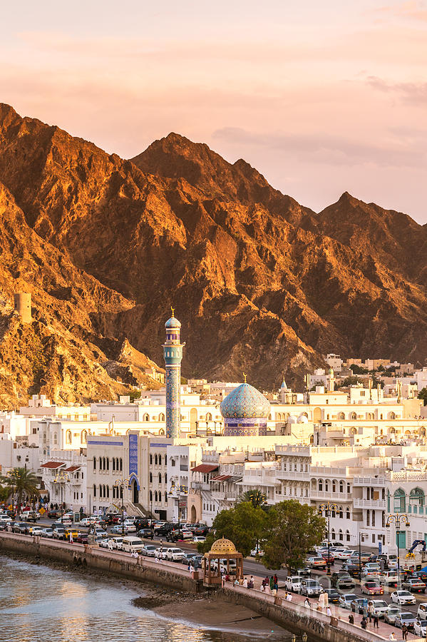 Mutrah harbor at sunset - Muscat - Oman Photograph by Matteo Colombo