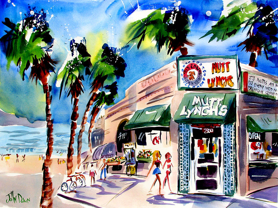 Beer Painting - Mutt Lynchs Newport Beach by John Dunn