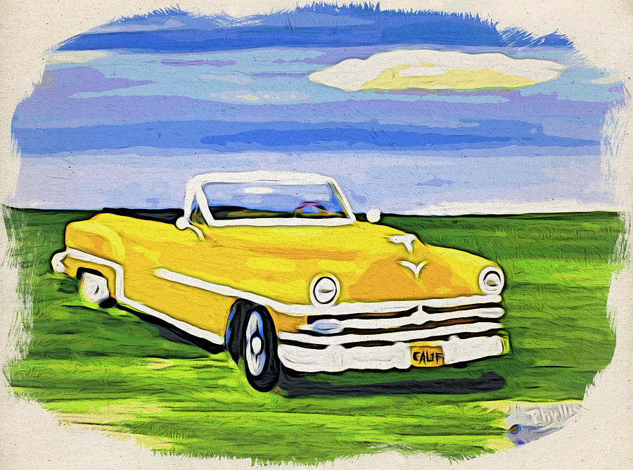 My 1953 Chrysler Convertible Painting by Phyllis Kaltenbach