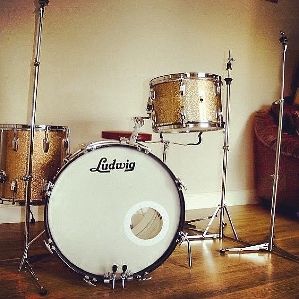 My 1967 Ludwig Downbeat In Champagne Photograph by Tristan Long