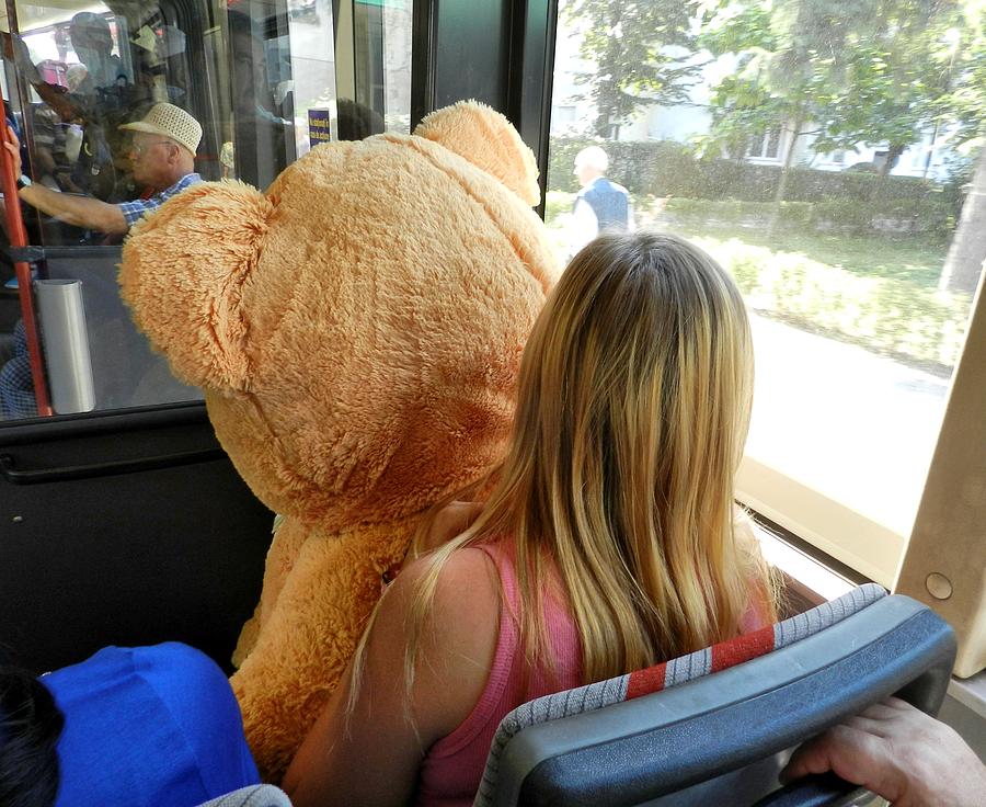 Bear Photograph - My Bear and I Were Going Places by ITI Ion Vincent Danu
