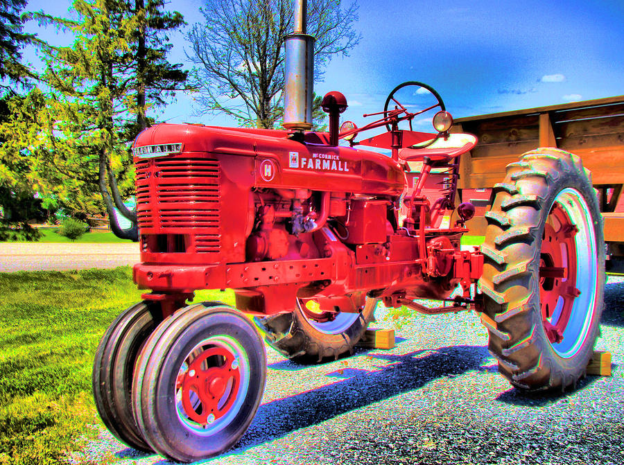 My Big Red Tractor Photograph by James Enos Pixels