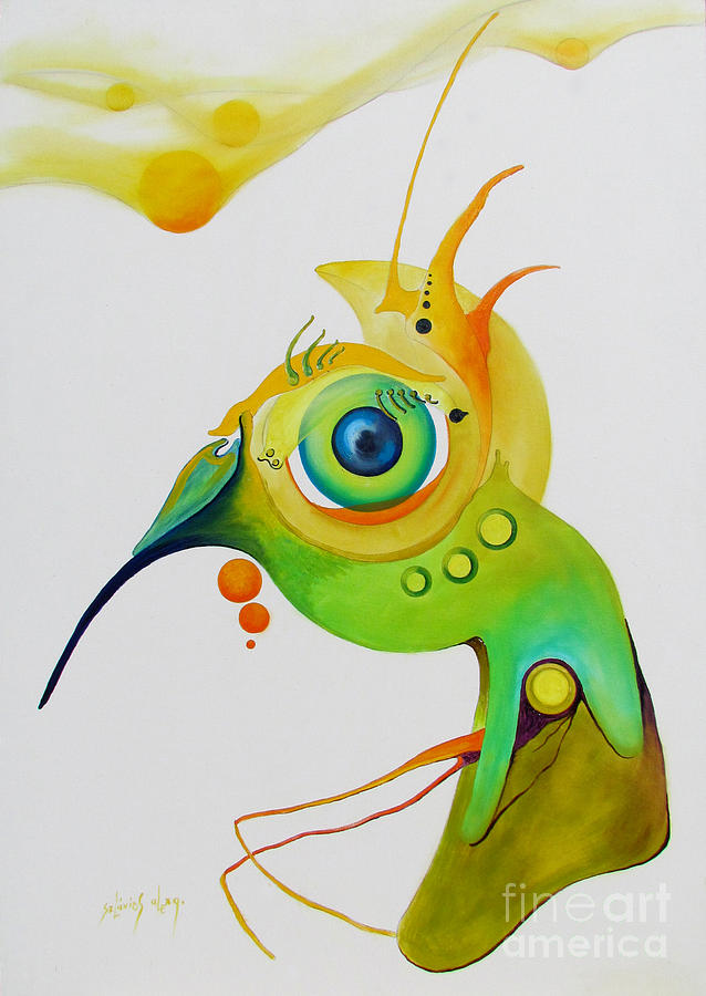My bird Painting by Alexa Szlavics