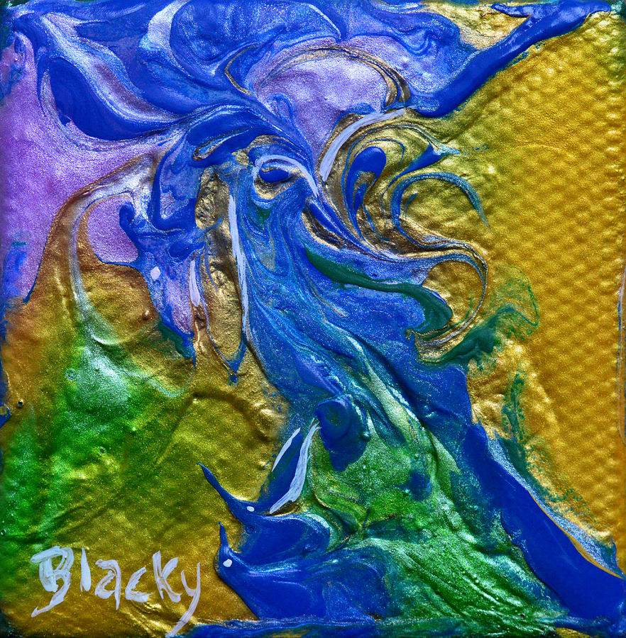 My Blue Dragon Painting by Donna Blackhall