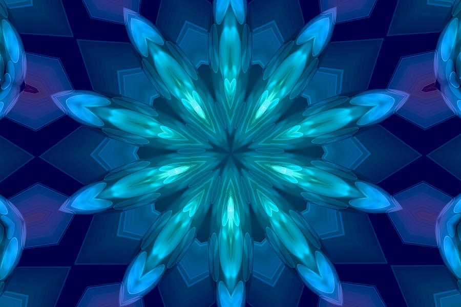 My Blue Heart Digital Art by Peggy Collins