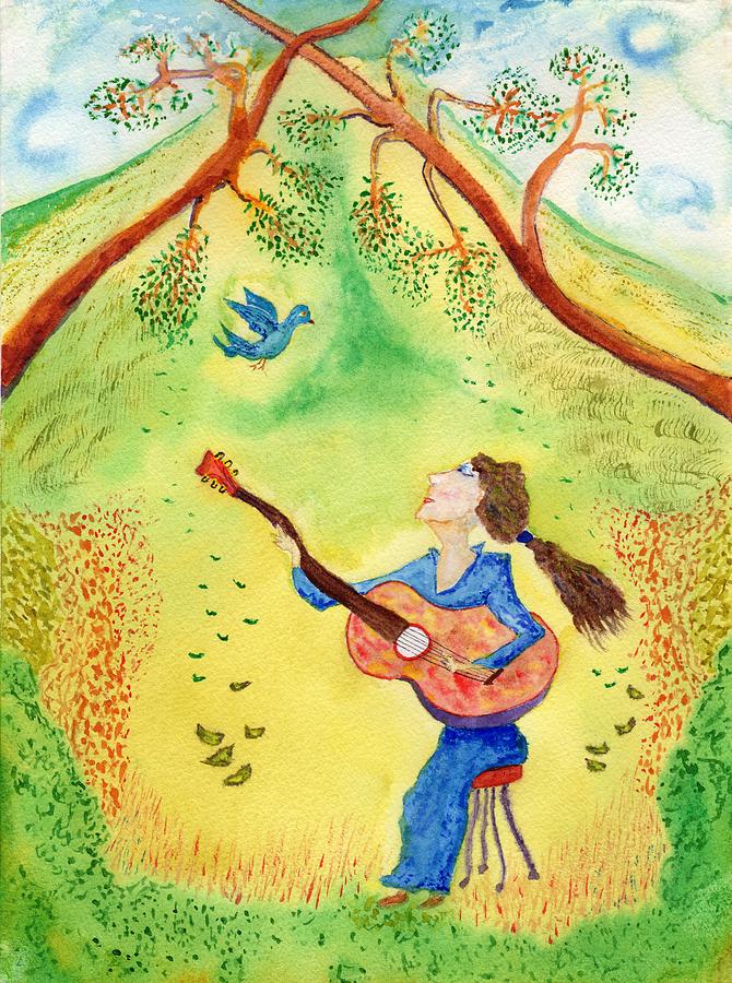 My Bluebird Sings Painting by Jim Taylor