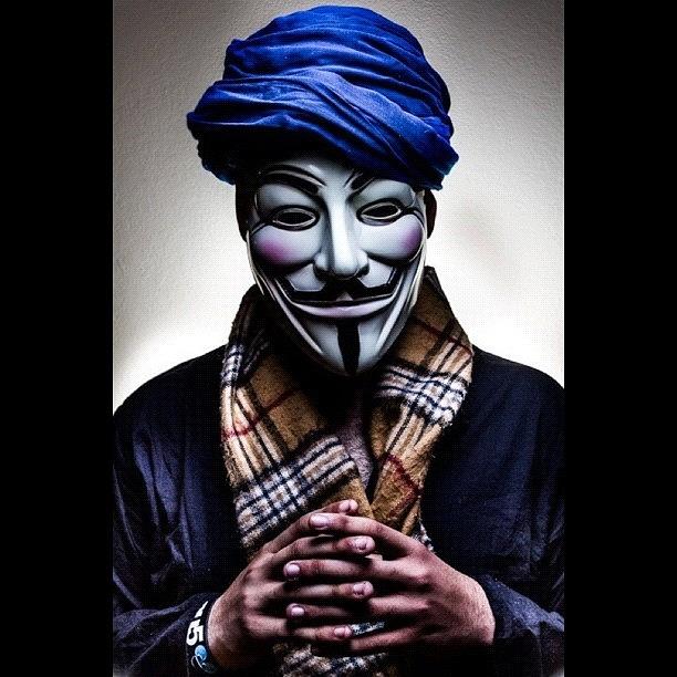 Cool Photograph - My Bud With A Guy Fawkes Mask by Jesse Vargas