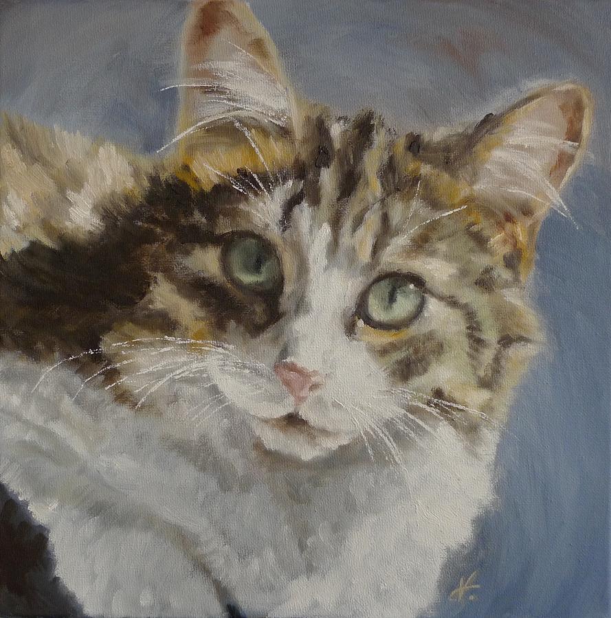 Cat Painting - My Cat - Precious by Veronica Coulston