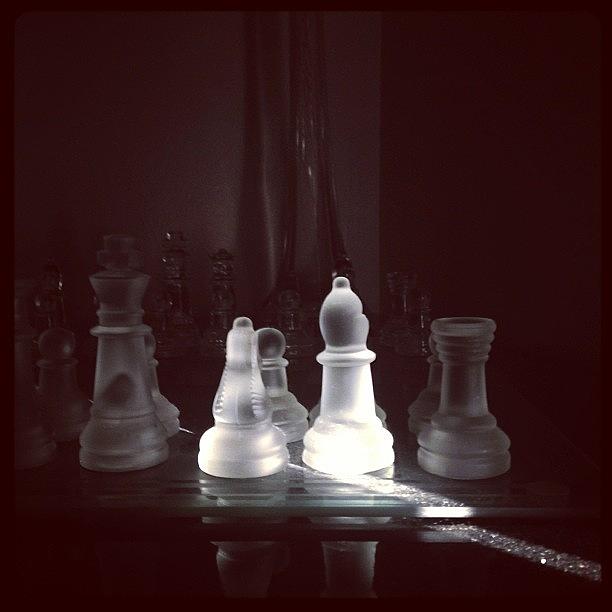 My Chess Set Is Glowing With The Light Photograph by Emerson Coreas