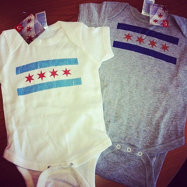 Mj Photograph - My Chicago Flag Onesie For My Chicago by Caycee Johnson