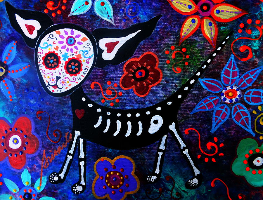 My Chihuahua Dia De Los Muertos Painting by Pristine Cartera Turkus