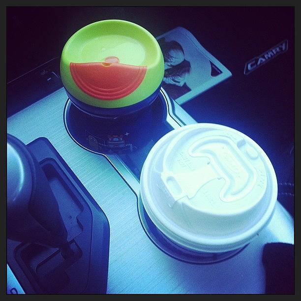 My Coffee His Aqua!! #ilovemynephew Photograph by Karina Garay