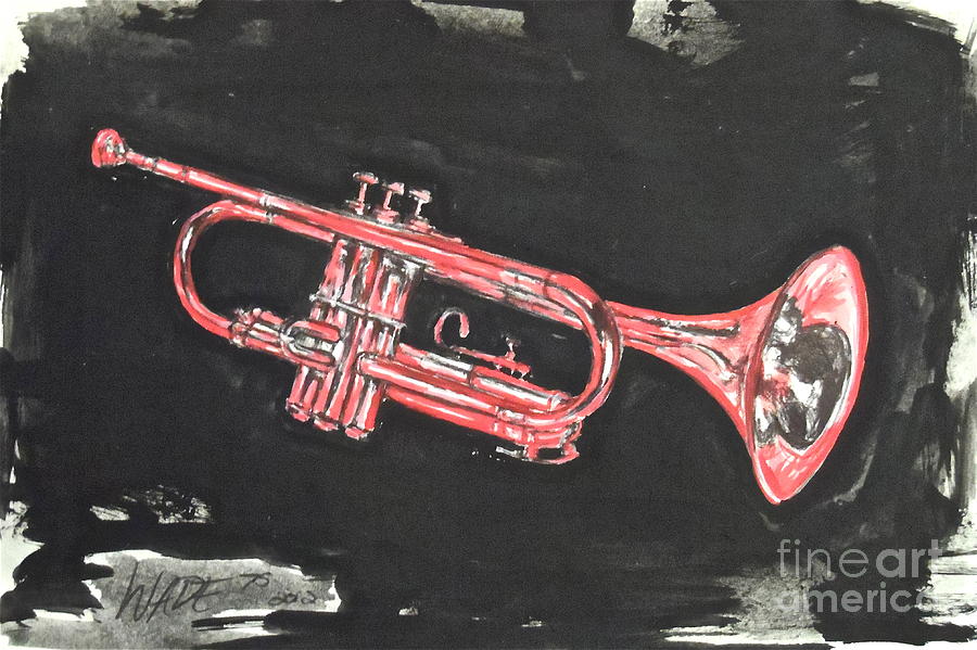 My Cousins Trumpet Painting by Wade Hampton