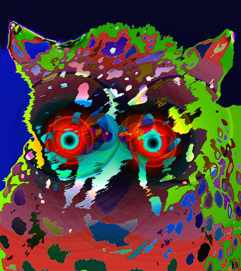 My Crazy Cat Painting by David Lee Thompson