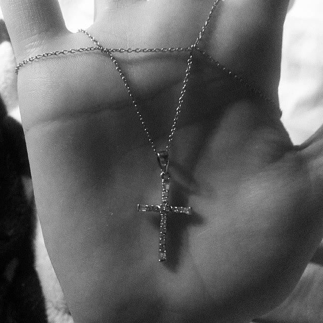 My Cross Necklace Pendant Givin To Be Photograph by Allison Kirby