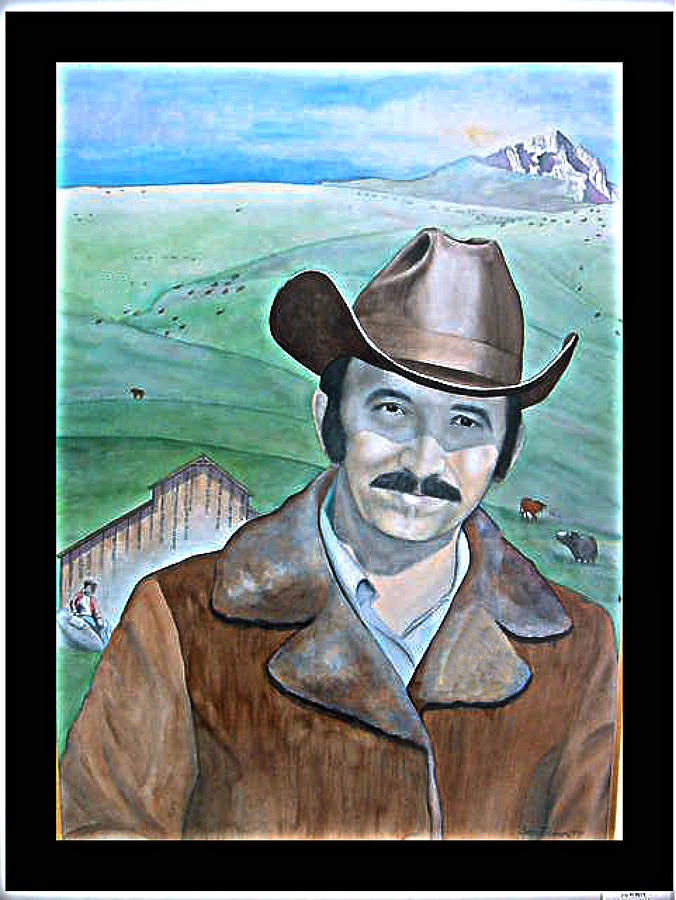 My Dad Postcard From Cowboy Heaven Painting