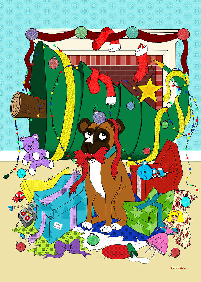 My Dog Ate Christmas Digital Art by Shawna Rowe