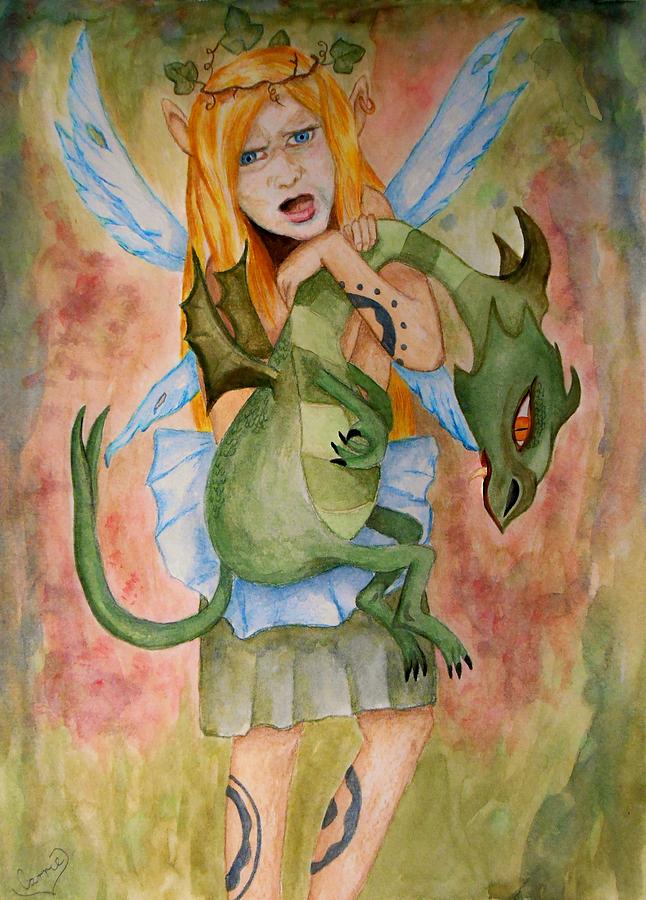 My Dragon Painting by Carrie Skinner