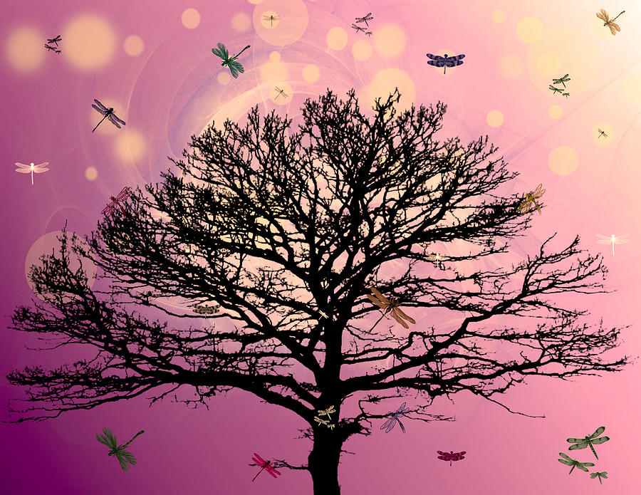 My Dragonfly Tree Series 9 Digital Art by Teri Schuster