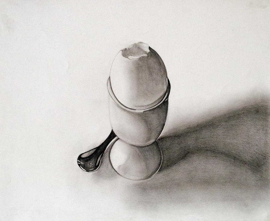 My egg Drawing by Teri Schuster