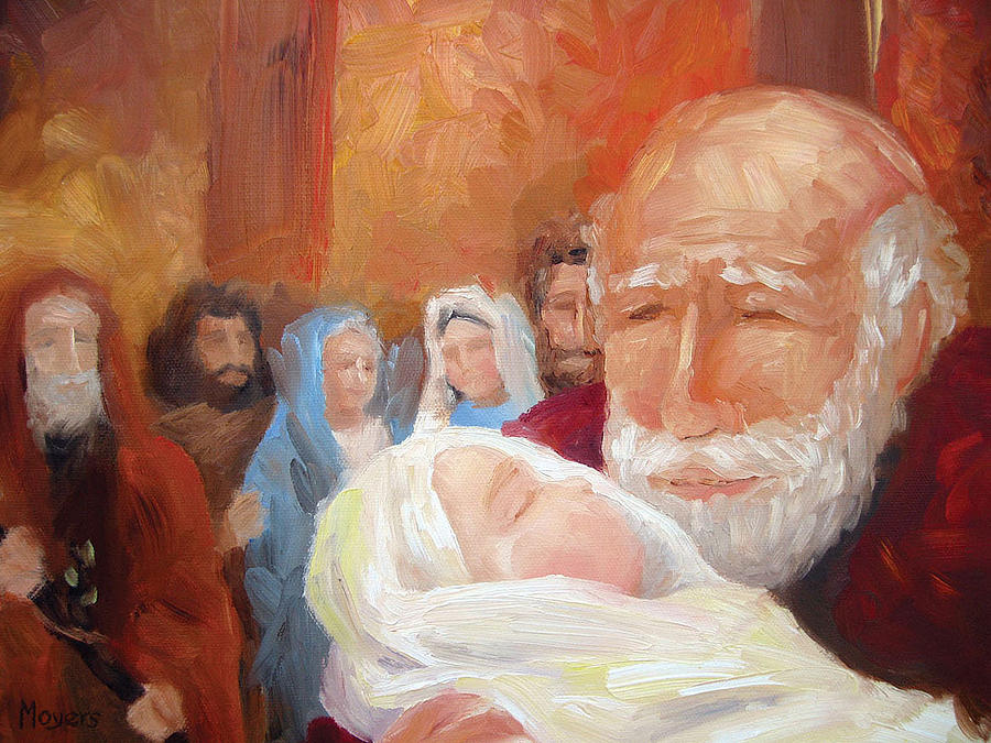 Christmas Painting - My Eyes Have Seen Salvation by Mike Moyers