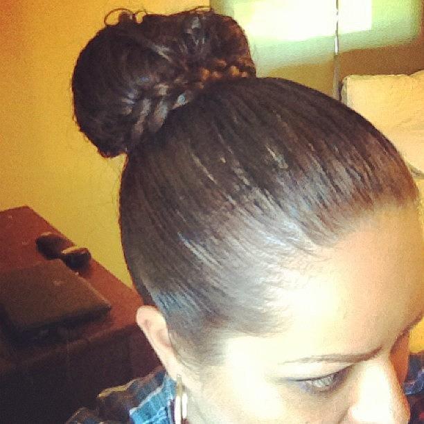 Hair Photograph - My #fancy #sockbun I Did This Morning by Adriana Ospina