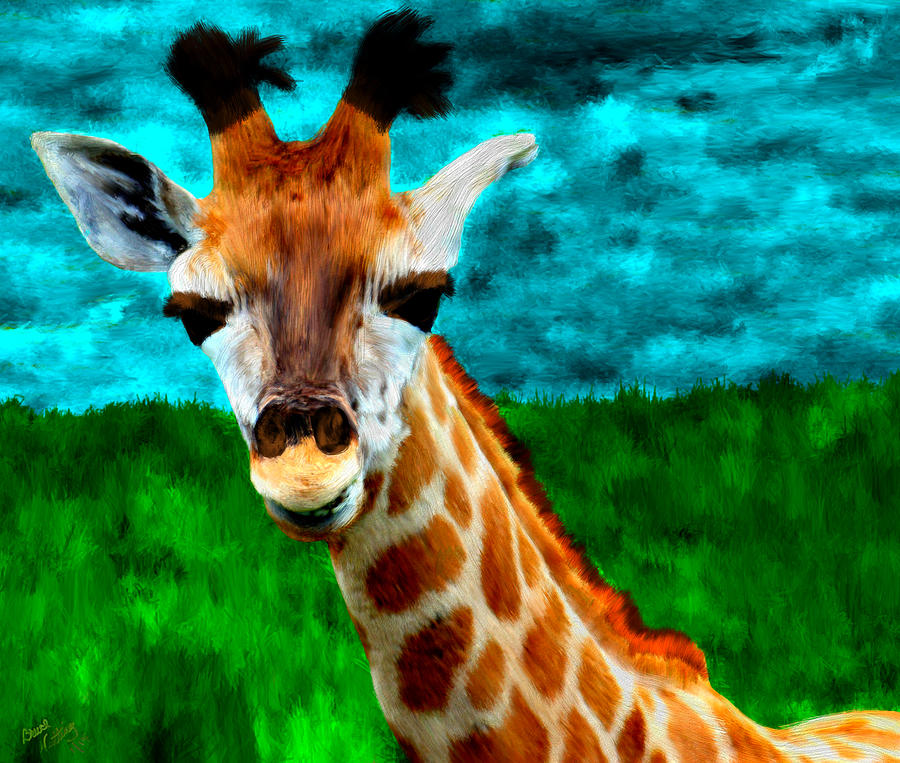 My Favorite Giraffe Painting by Bruce Nutting