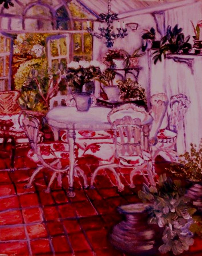Chandelier Painting - My Favorite Room by Helena Bebirian