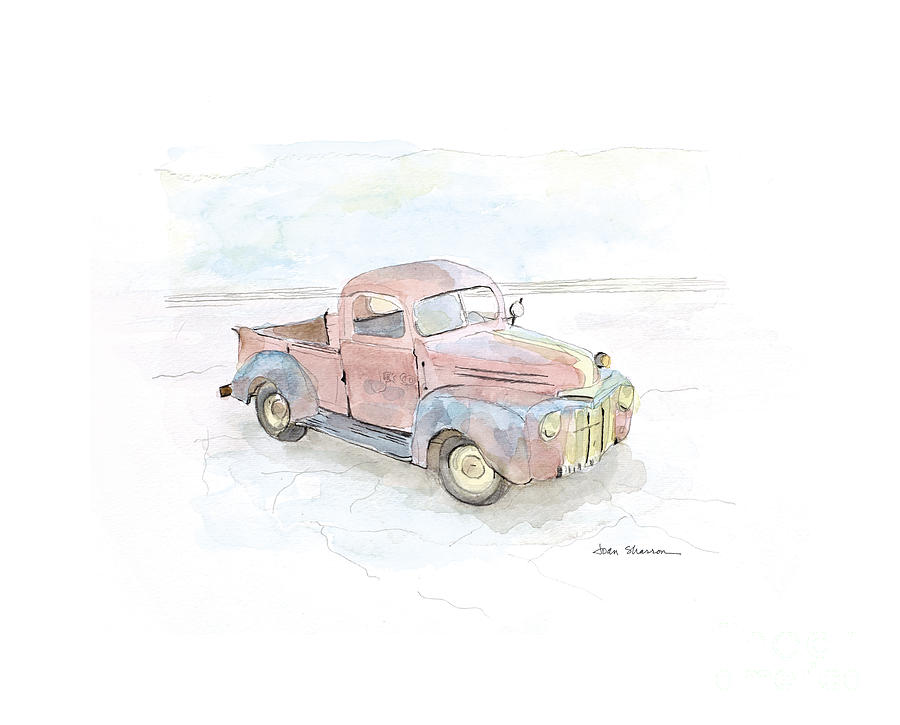 Truck Painting - My Favorite Truck by Joan Sharron