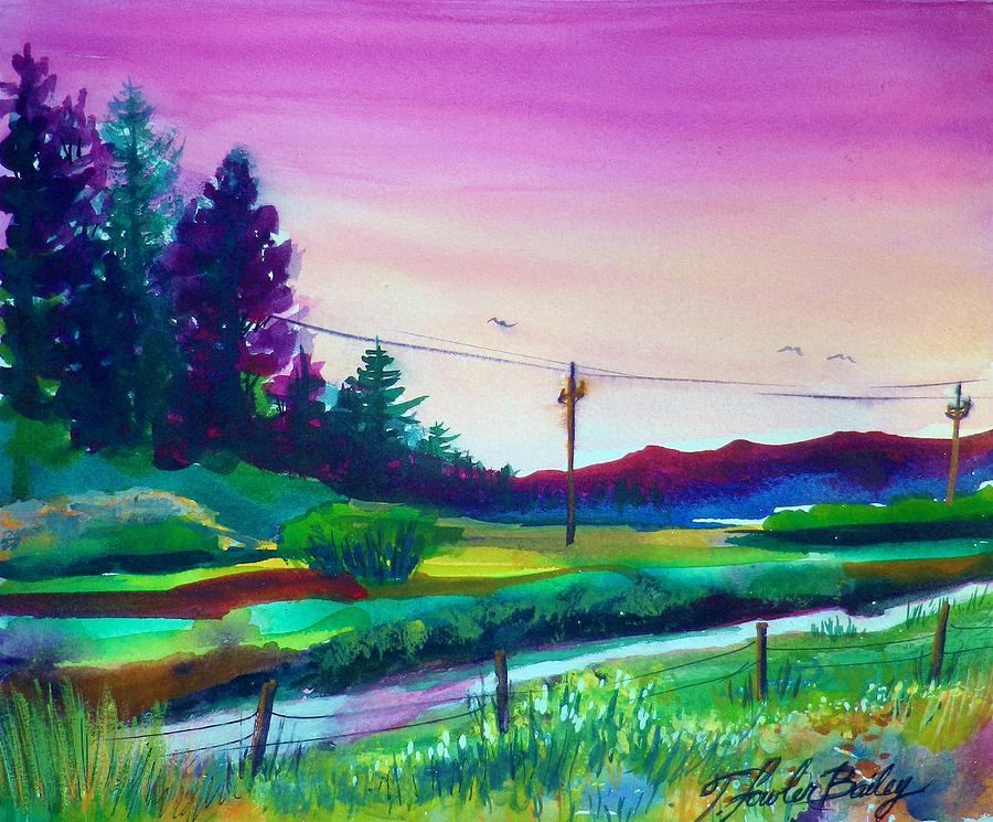 Mountain Landscapes Painting - My Favorite View of GoodRich Creek by Therese Fowler-Bailey