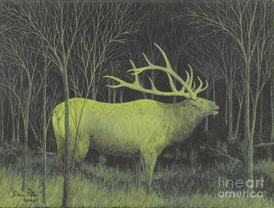 My First Elk Painting by Doug Miller