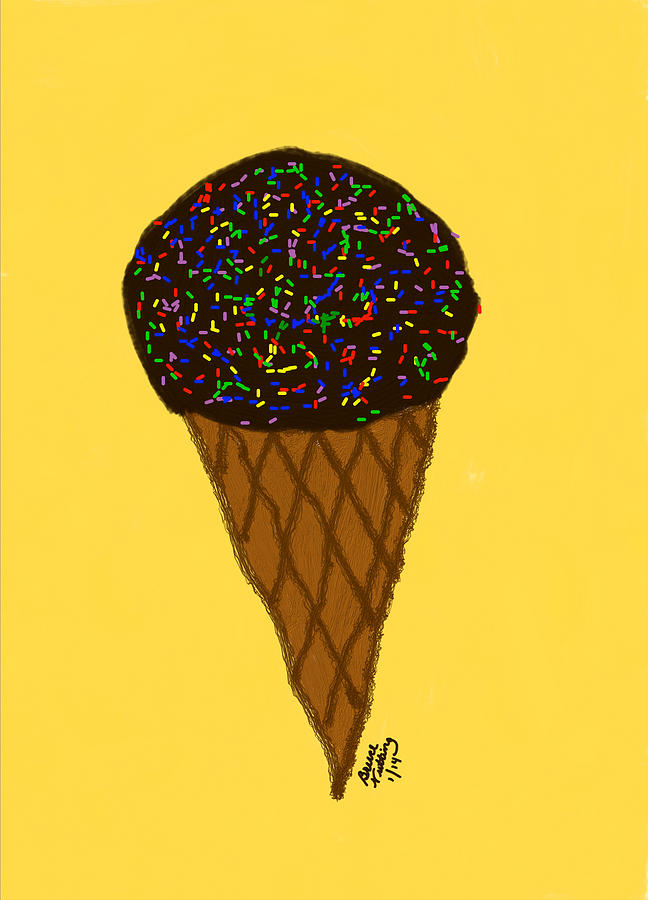 My First Ice Cream Cone Painting by Bruce Nutting